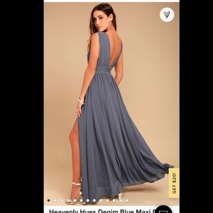 Heavenly Hues Denim Blue Maxi Dress